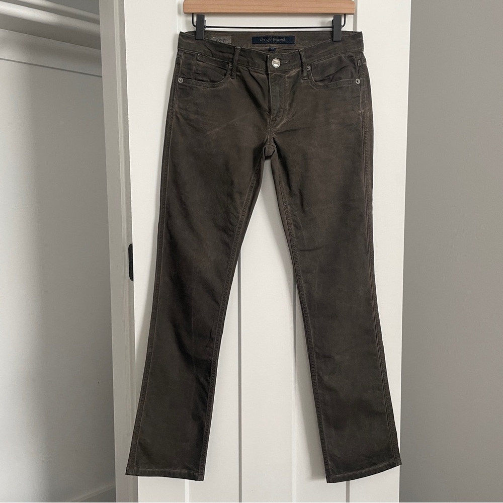 Driftwood Audrey Low Rise Straight Leg Jeans in Brown - Size 25